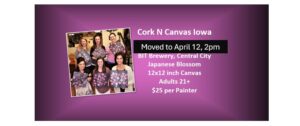 cork n canvas iowa event at BIT brewery on april 12