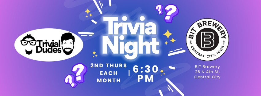 trivia night with trivial dudes at bit brewery second thursday of each month