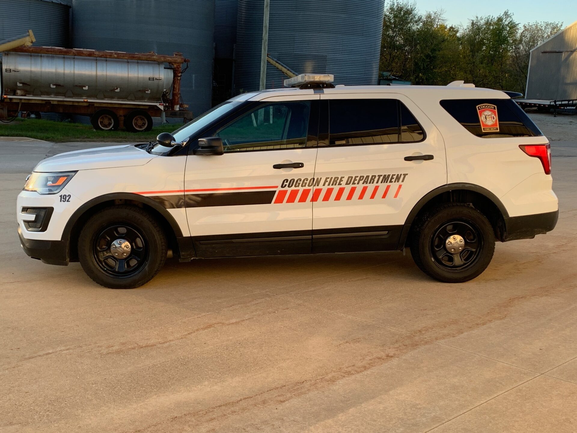 Image of a Coggon Fire Department vehicle