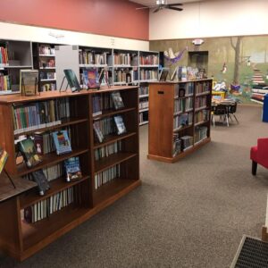 image of books at the coggon library